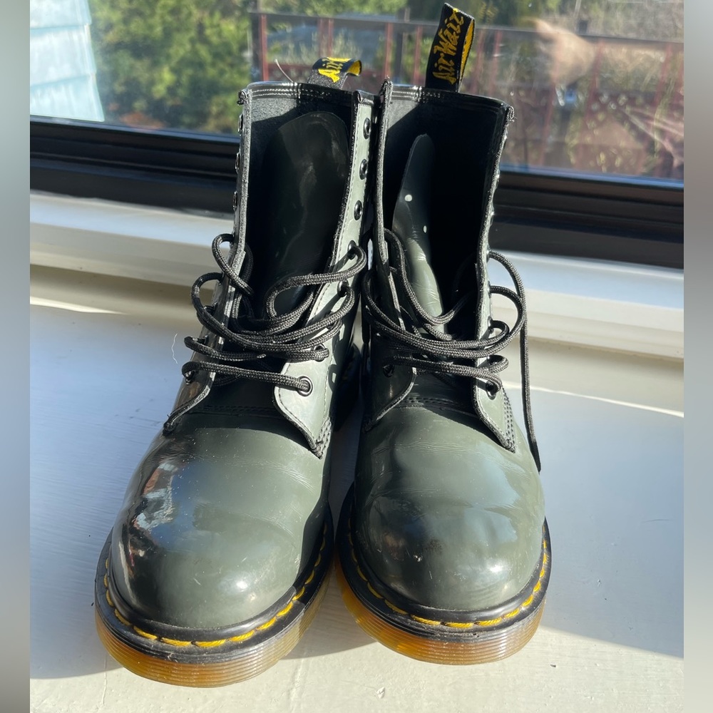 Dr. Martens 1460 Patent Leather Lace Up Boots